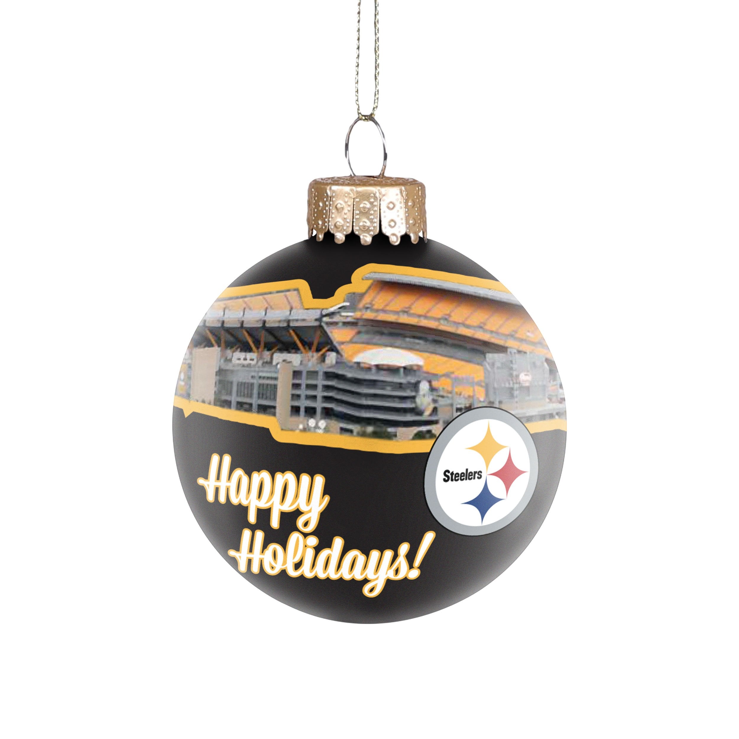 Pittsburgh Steelers NFL 2 Pack Glass Ball Ornament Set