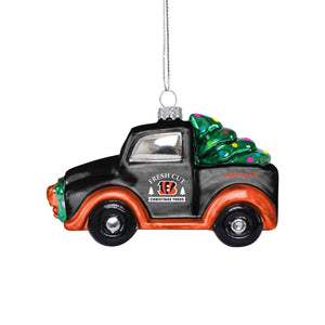 Cincinnati Bengals NFL Blown Glass Truck Ornament
