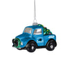 Carolina Panthers NFL Blown Glass Truck Ornament