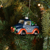 Denver Broncos NFL Blown Glass Truck Ornament