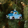 Detroit Lions NFL Blown Glass Truck Ornament