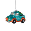 Miami Dolphins NFL Blown Glass Truck Ornament