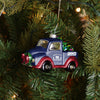 New York Giants NFL Blown Glass Truck Ornament