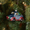 New England Patriots NFL Blown Glass Truck Ornament