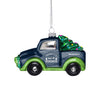 Seattle Seahawks NFL Blown Glass Truck Ornament