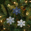 Indianapolis Colts NFL 3 Pack Metal Glitter Snowflake Ornament