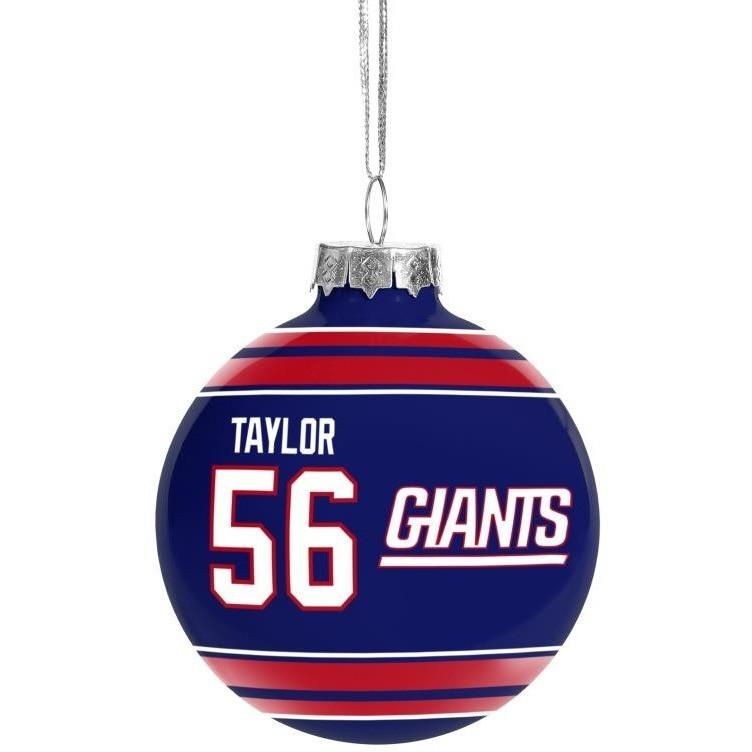 New York Giants NFL 2 Pack Glass Ball Ornament Set