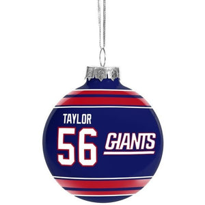 NFL Retired Player Glass Ball Ornament New York Giants L Taylor #56