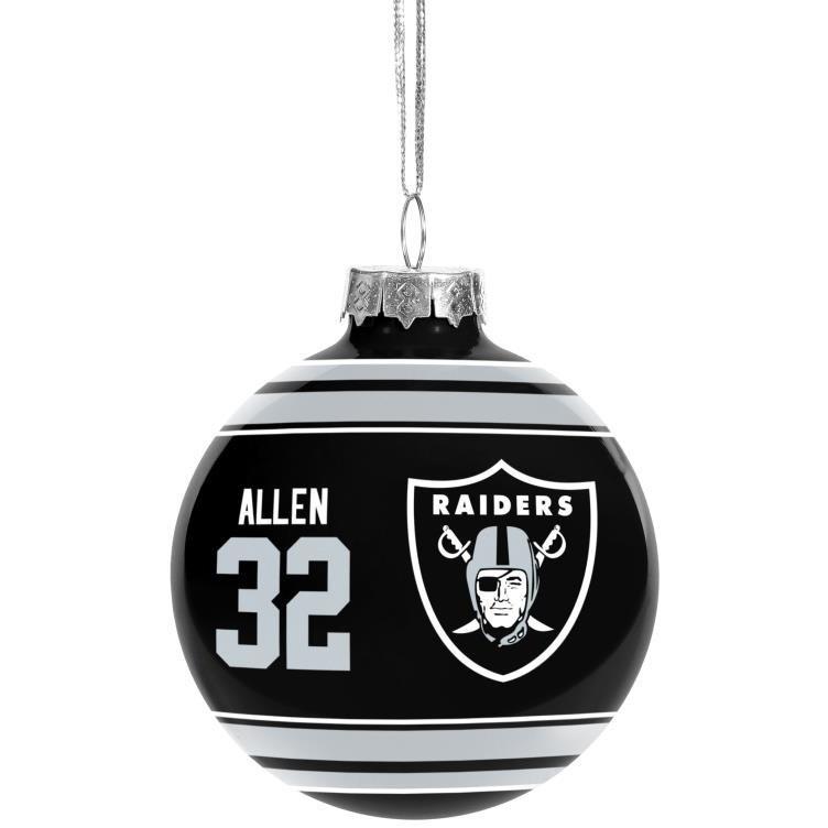 Las Vegas Raiders Glass Christmas Bauble