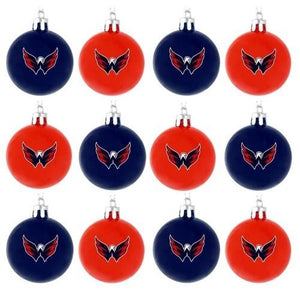 Washington Capitals 12 Pack Plastic Ball Ornament Set