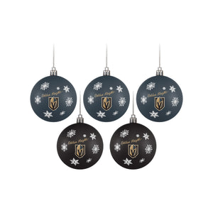 Vegas Golden Knights NHL 5 Pack Shatterproof Ball Ornament Set