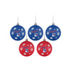 New York Rangers NHL 5 Pack Shatterproof Ball Ornament Set