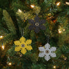 Boston Bruins NHL 3 Pack Metal Glitter Snowflake Ornament