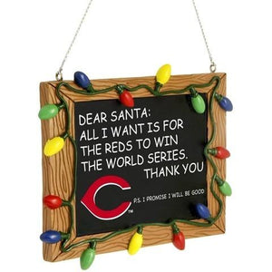Cincinnati Reds Resin Chalkboard Sign Ornament