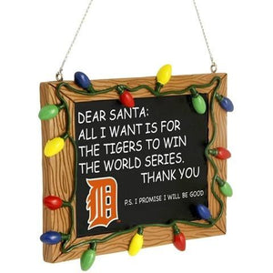Detoit Tigers Resin Chalkboard Sign Ornament
