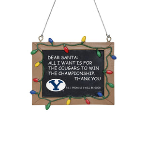 BYU Cougars NCAA Chalkboard Sign Ornament