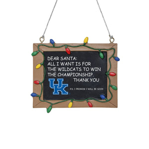 Kentucky Wildcats NCAA Chalkboard Sign Ornament