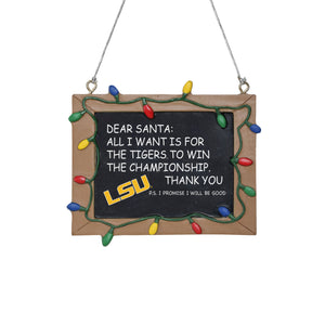 LSU Tigers NCAA Chalkboard Sign Ornament