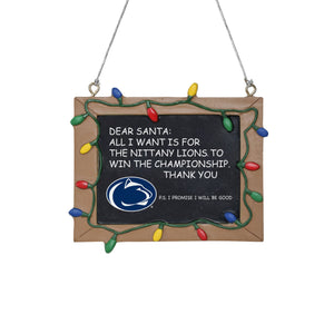 Penn State Nittany Lions NCAA Chalkboard Sign Ornament
