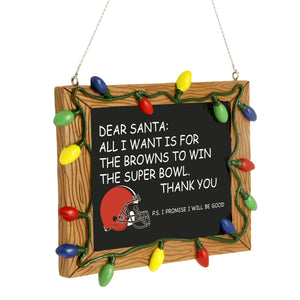 Cleveland Browns NFL Chalkboard Sign Ornament