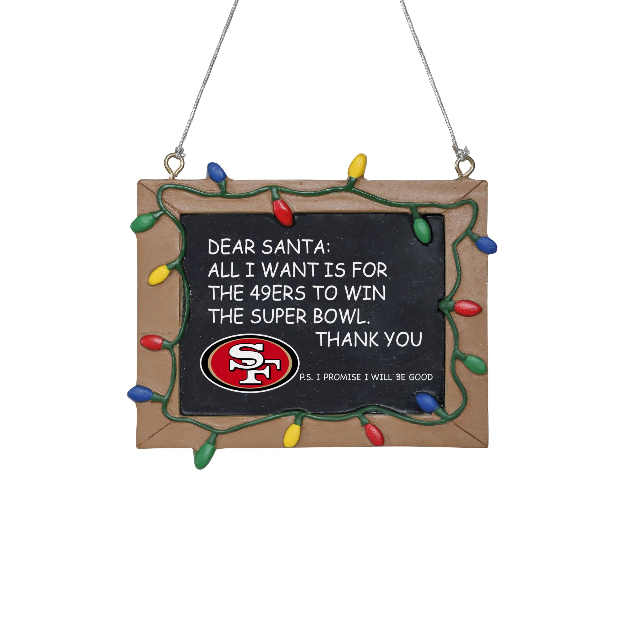 San Francisco 49ers NFL Mason Jar Ornament