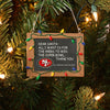 San Francisco 49ers NFL Resin Chalkboard Sign Ornament