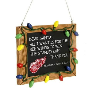 Detroit Redwings Resin Chalkboard Ornament