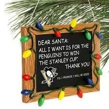 PITTSBURGH PENGUINS Stanley Cup Christmas Ornament 