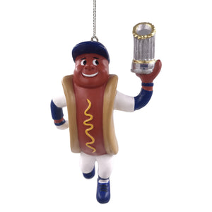 Los Angeles Dodgers MLB Dodger Dog 2020 World Series Champions Mascot Ornament