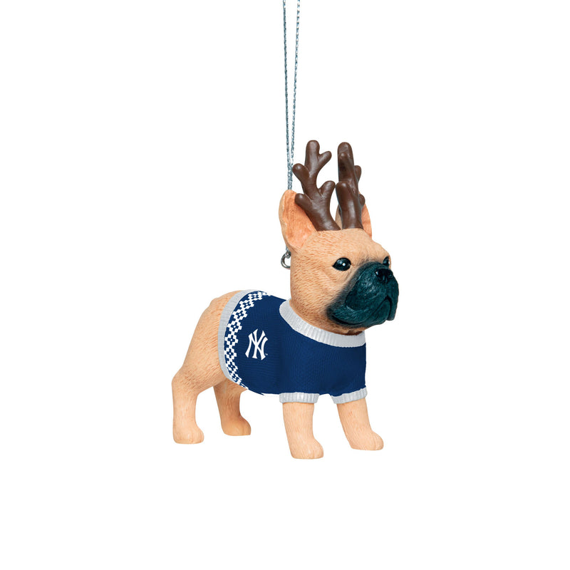 New York Yankees MLB French Bulldog Wearing Sweater Ornament