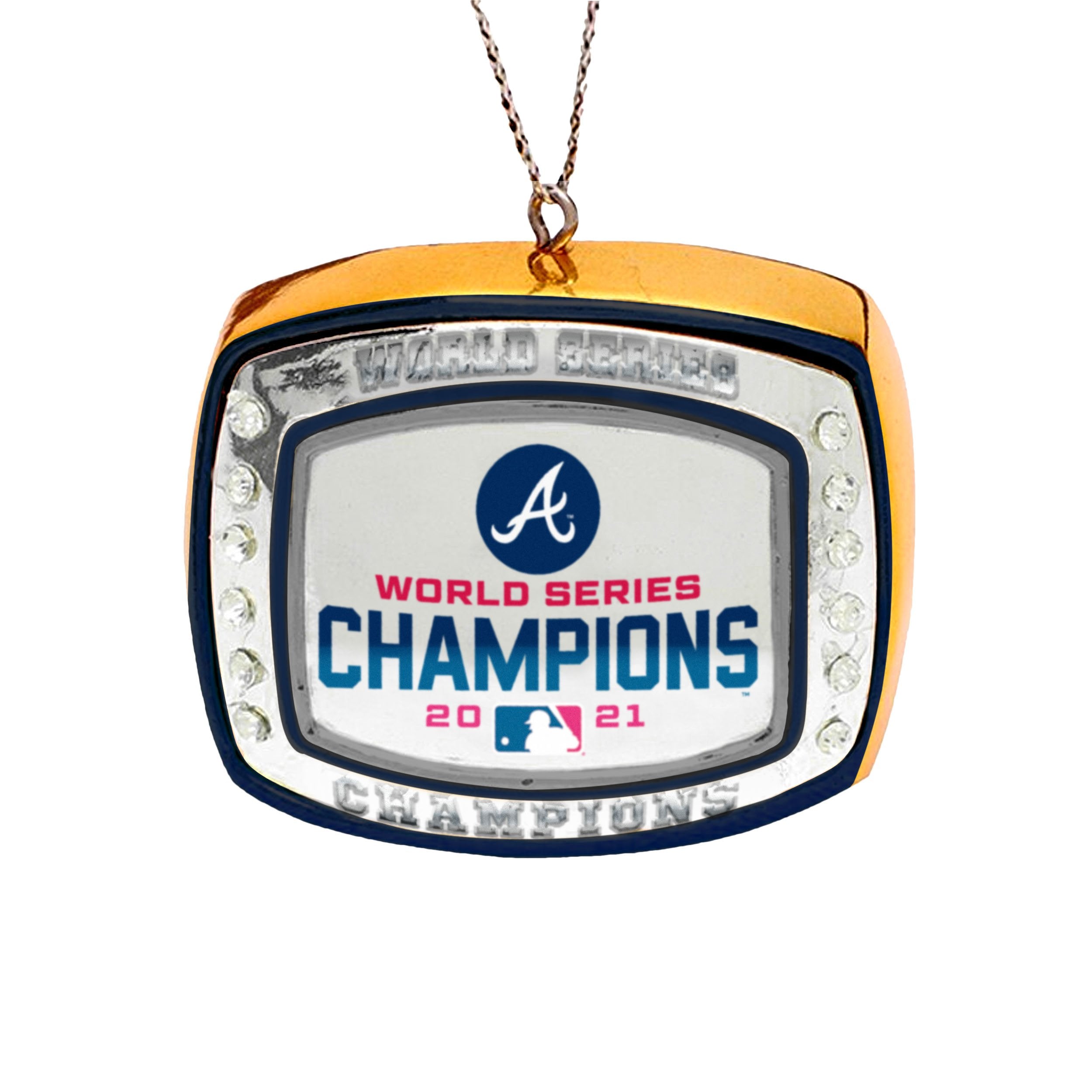 Atlanta Braves MLB 2021 World Series Champions Ring Ornament