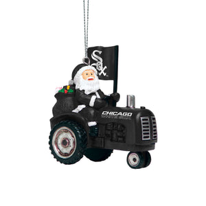 Chicago White Sox MLB Santa Riding Tractor Ornament