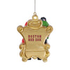 Boston Red Sox MLB Wally the Green Monster Mascot on Santas Lap Ornament