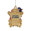 Chicago Cubs MLB Clark Mascot on Santas Lap Ornament