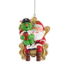 Houston Astros MLB Orbit Mascot on Santas Lap Ornament