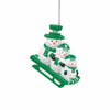 Boston Celtics NBA Sledding Snowmen Ornament