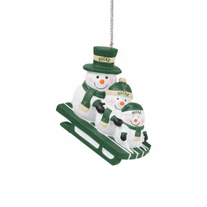 Milwaukee Bucks NBA Sledding Snowmen Ornament