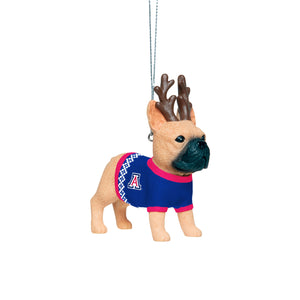 Arizona Wildcats NCAA French Bulldog Wearing Sweater Ornament