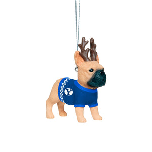 BYU Cougars NCAA French Bulldog Wearing Sweater Ornament