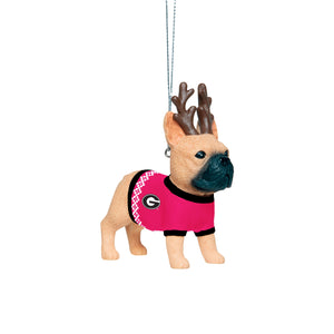 Georgia Bulldogs NCAA French Bulldog Wearing Sweater Ornament