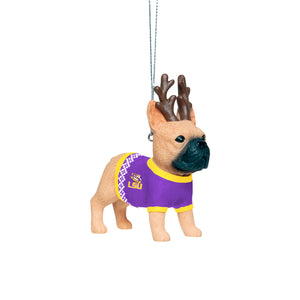 LSU Tigers NCAA French Bulldog Wearing Sweater Ornament