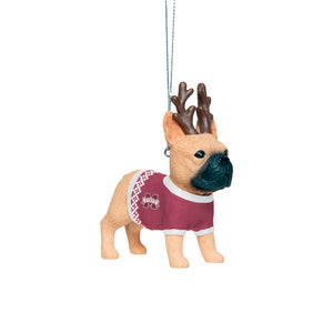 Mississippi State Bulldogs NCAA French Bulldog Wearing Sweater Ornament