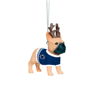 Penn State Nittany Lions NCAA French Bulldog Wearing Sweater Ornament