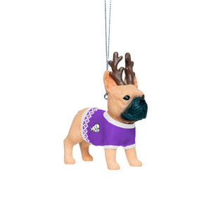 TCU Horned Frogs NCAA French Bulldog Wearing Sweater Ornament