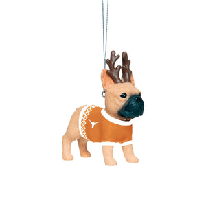 Texas Longhorns NCAA French Bulldog Wearing Sweater Ornament