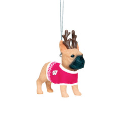 Baltimore Ravens NFL French Bulldog Wearing Sweater Ornament