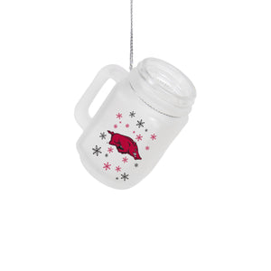 Arkansas Razorbacks NCAA Mason Jar Ornament