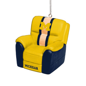 Michigan Wolverines NCAA Reclining Chair Ornament