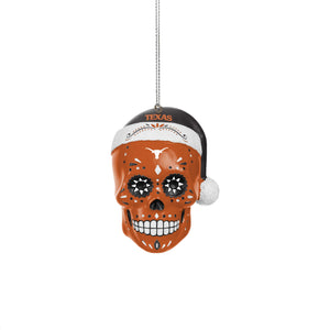 Texas Longhorns NCAA Sugar Skull Ornament