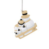 Army Black Knights NCAA Sledding Snowmen Ornament